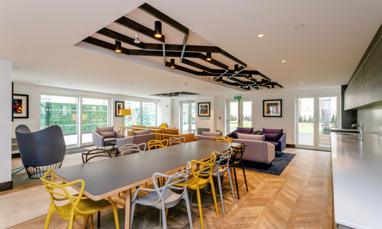 Apartments to Rent by Savills at Allegro, Birmingham, West Midlands, B4, Allegro Hub communal lounge