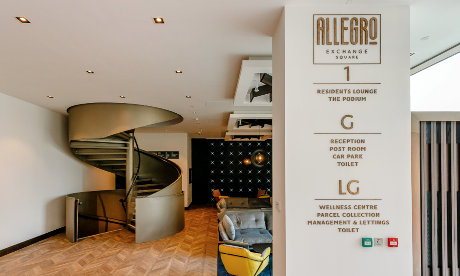 Apartments to Rent by Savills at Allegro, Birmingham, West Midlands, B4, Allegro Hub communal lounge