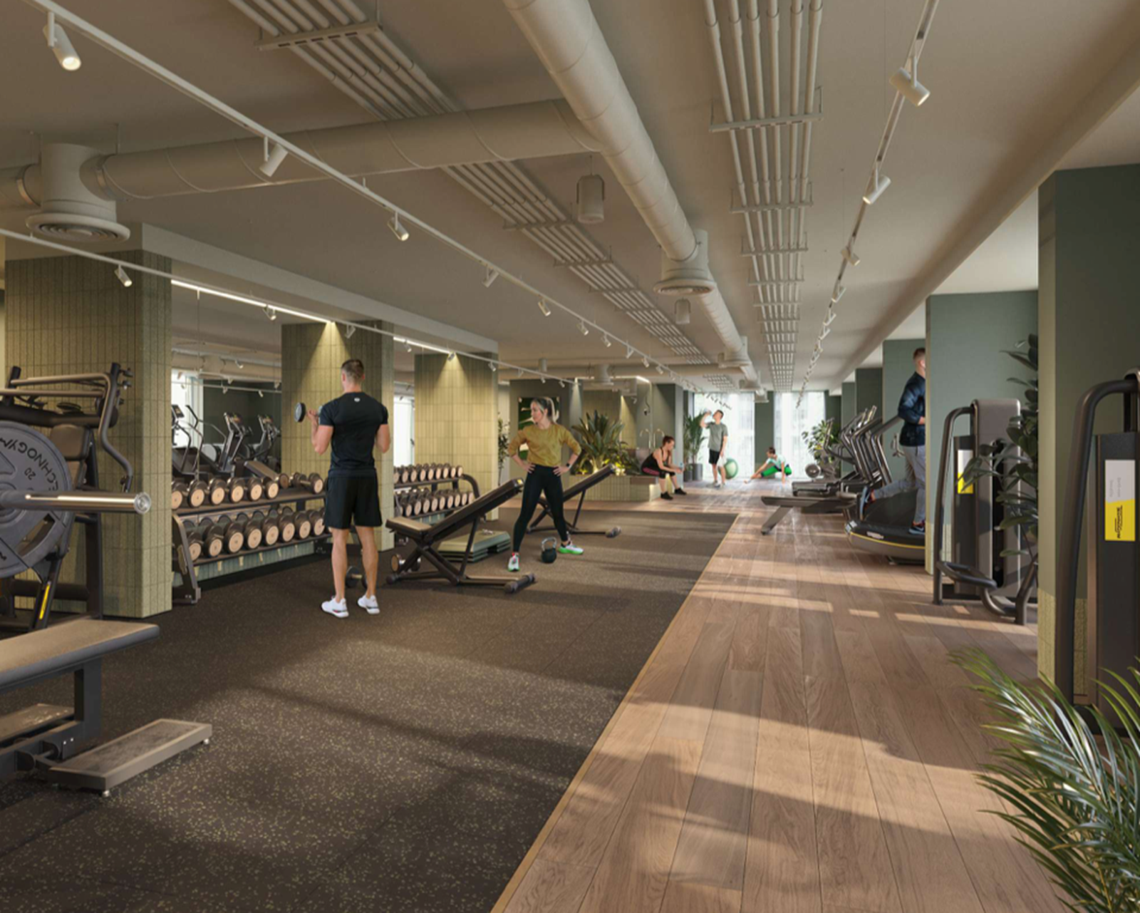 Apartments to Rent by Savills at One Eastside, Birmingham, B7, residents gym CGI